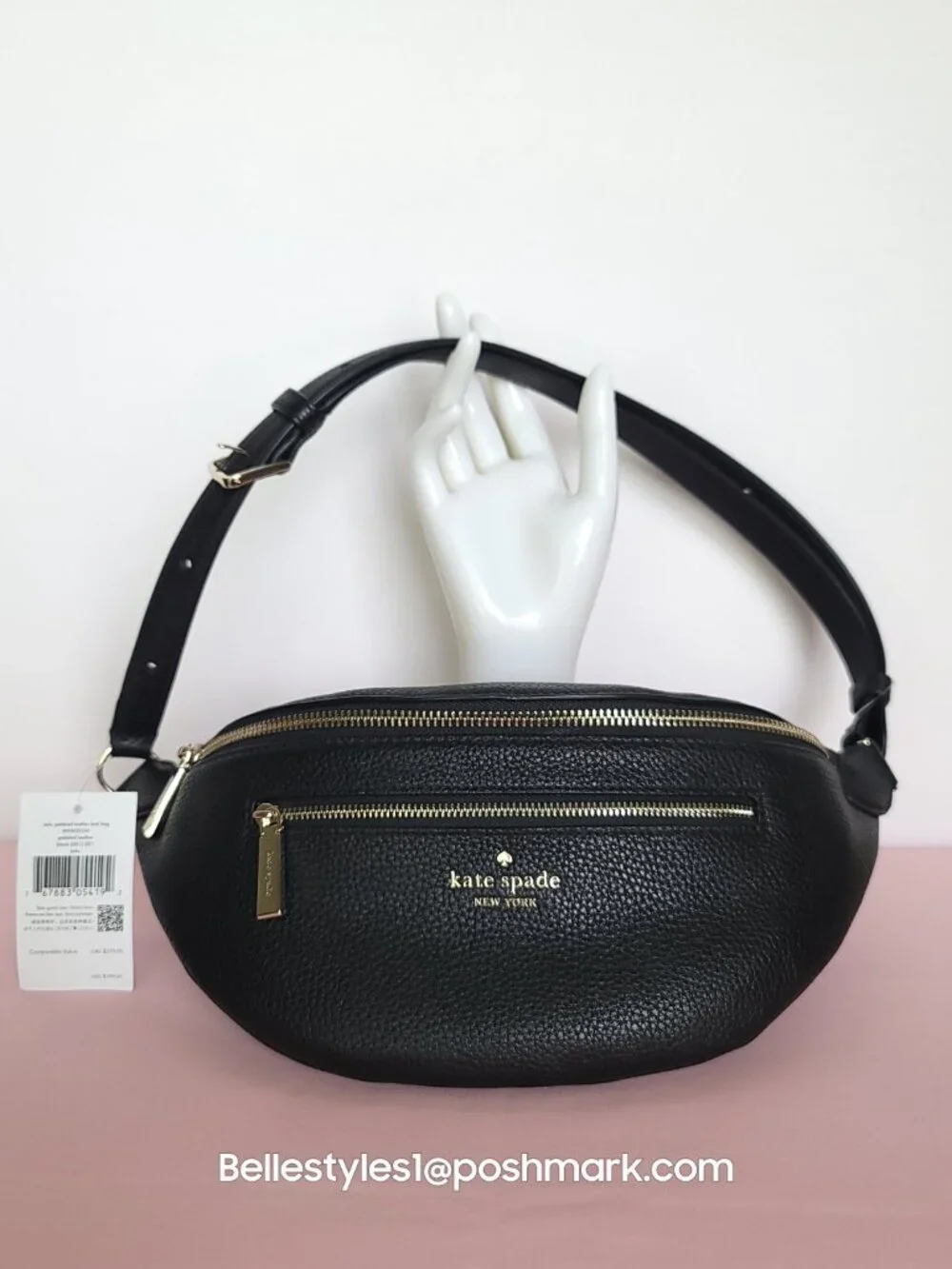 KATE SPADE Leila BELT Bag in Pebbled Leather – Black color⭐ - Picture 15 of 15